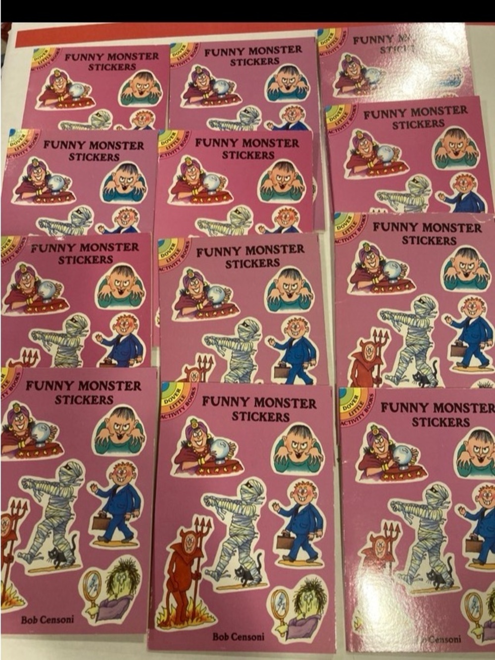 12-Funny Monster Stickers - Dover little activity Books by Bob Censoni new